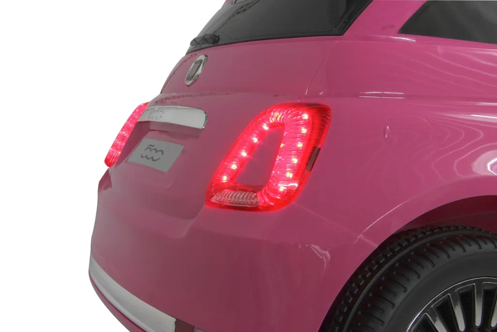Ride-on Fiat 500 for children, 12 Volt, Pink