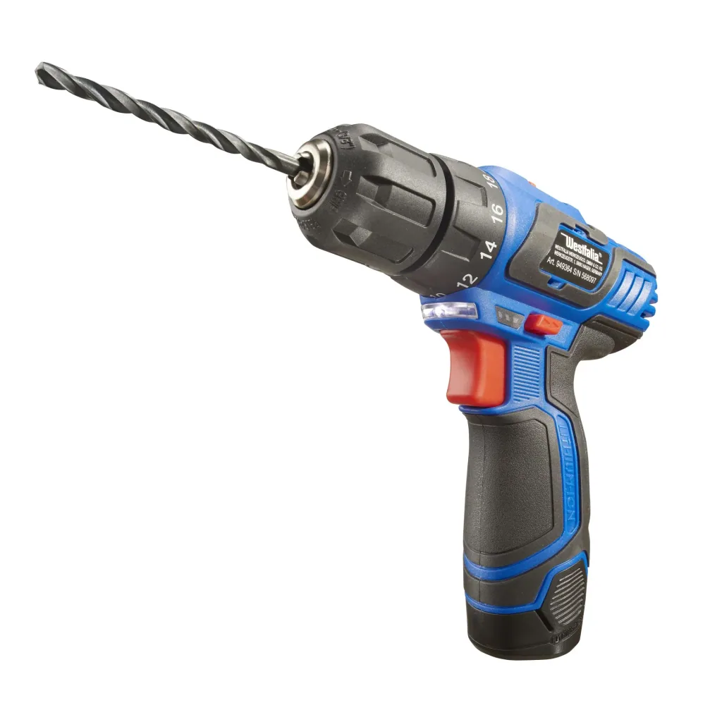 Cordless drill/screwdriver set 12 Volt - 43 pieces