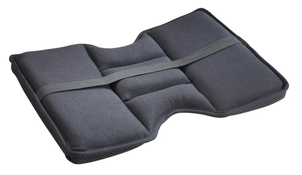 Lumbar support pillow, black, 43 x 31 x 5 cm