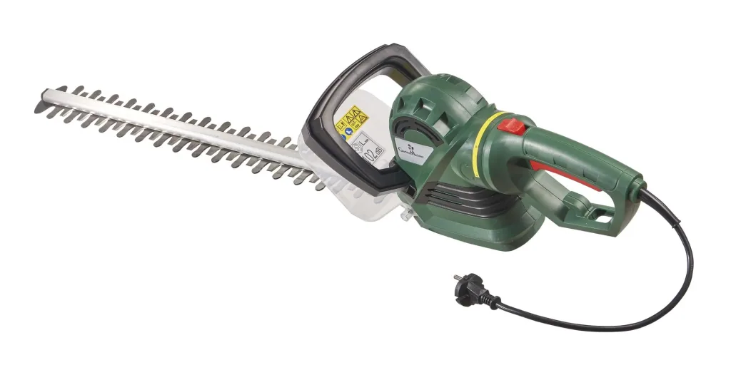 Set electric hedge trimmer "GM 7160", with safety work belt + diamond sharpener set, 2 pieces