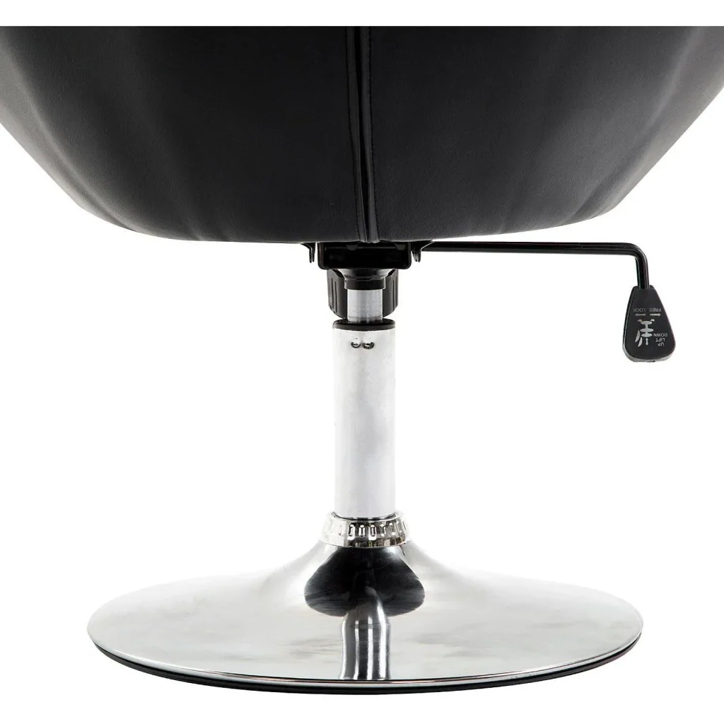 Height-adjustable work stool black