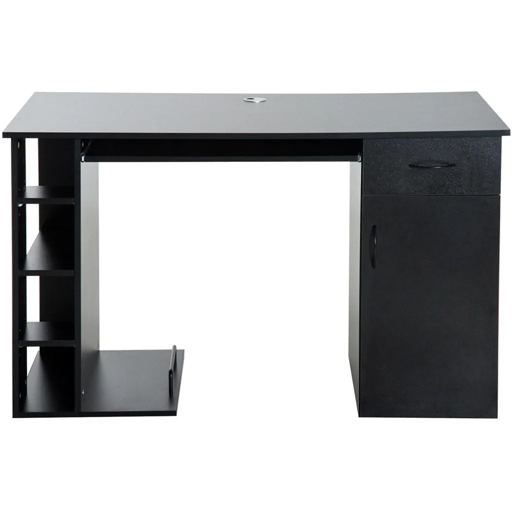 Desk office table made of wood computer table PC table black