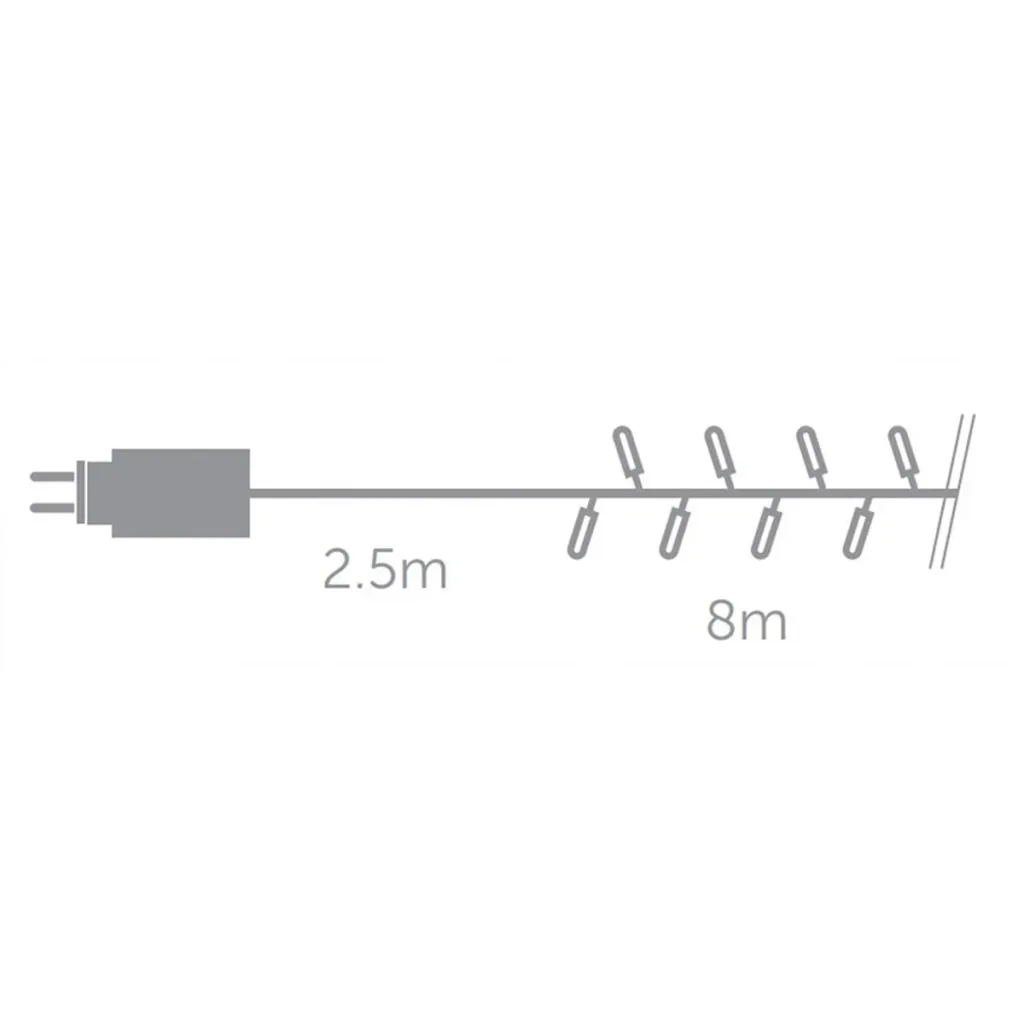 Vellight Christmas Lights - 8m - 120 LEDs - Warm White - Indoor and Outdoor