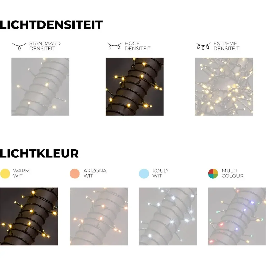 Vellight Christmas Lights - 8m - 120 LEDs - Warm White - Indoor and Outdoor