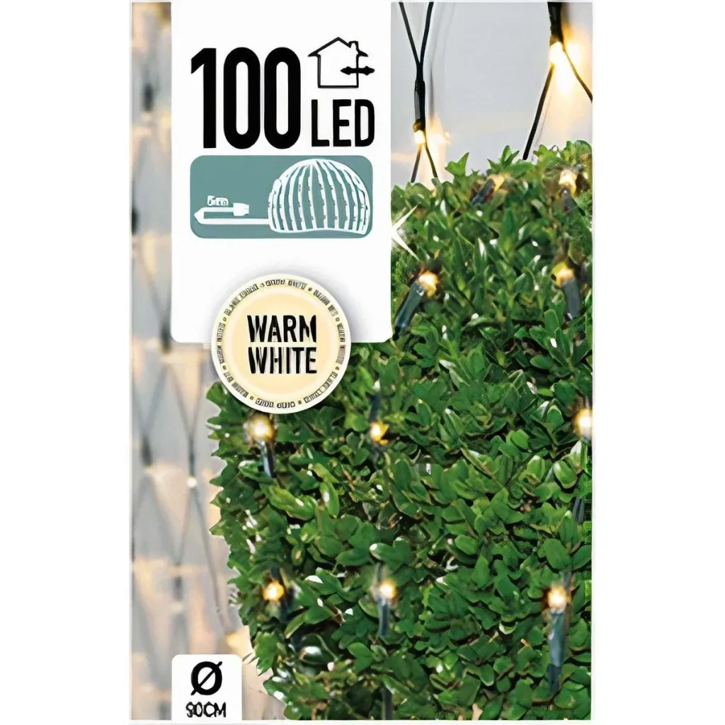 Boxwood ball net 100 LED warm white Ø 90cm - shrub