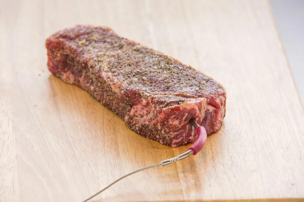 Measuring probe for grilled food