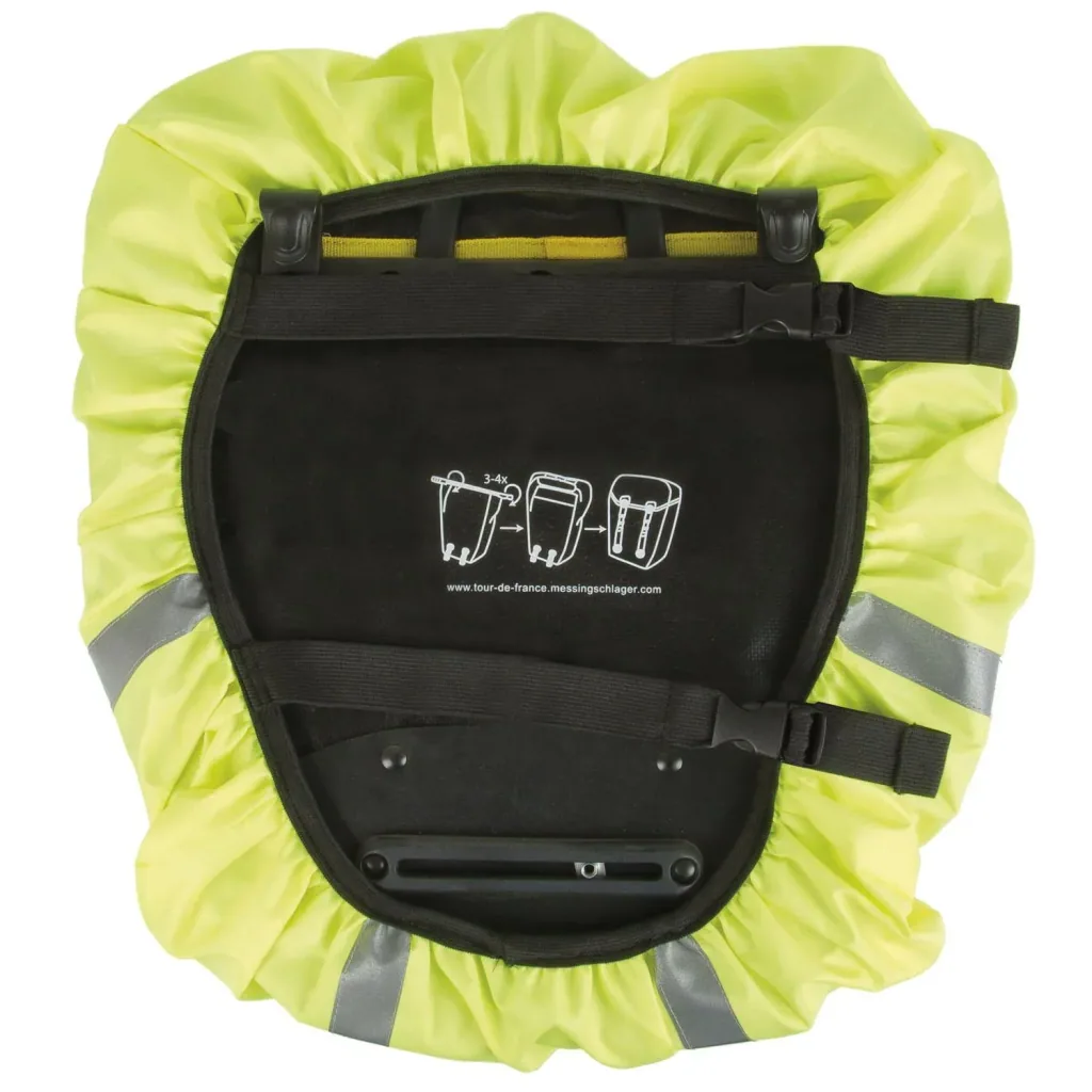 Rain cover/rain cover neon yellow with reflective stripes