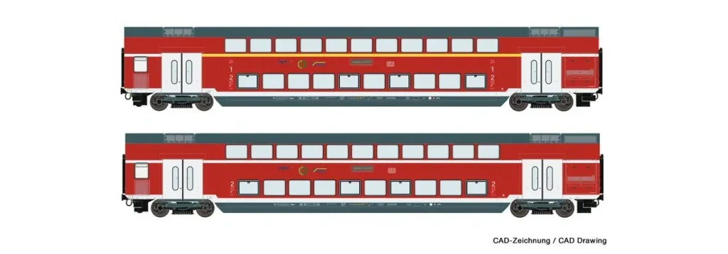 2-piece set: double-decker carriage, DB AG (AC)