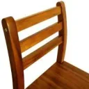 2x bar stools acacia wood
