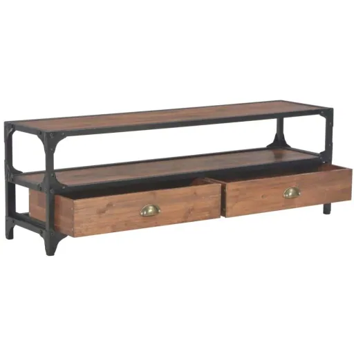 TV cabinet with 2 drawers 120x30x40 cm solid pine