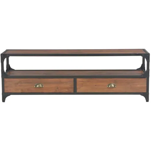 TV cabinet with 2 drawers 120x30x40 cm solid pine