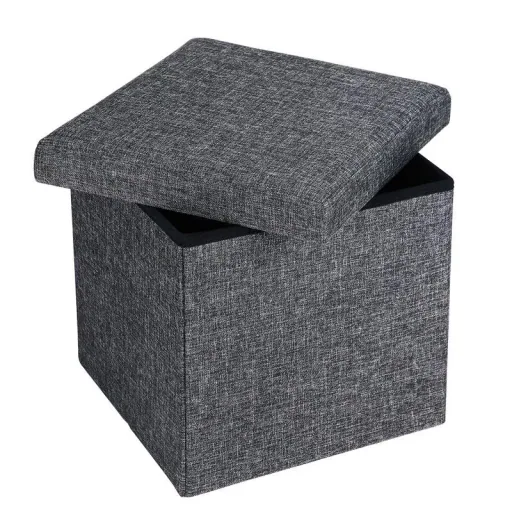 Folding stool with shelf