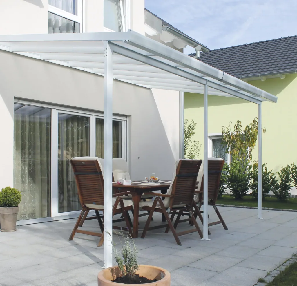 Patio roof kit, color white, 5460 x 3060 mm