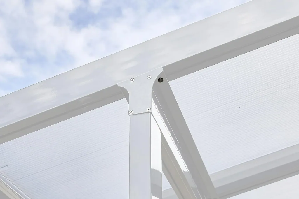 Patio roof kit, color white, 5460 x 3060 mm