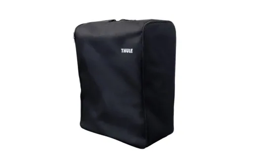 EasyFold XT 3 Black Edition bike rack for three bikes including loading ramp, storage bag and rim protection adapter