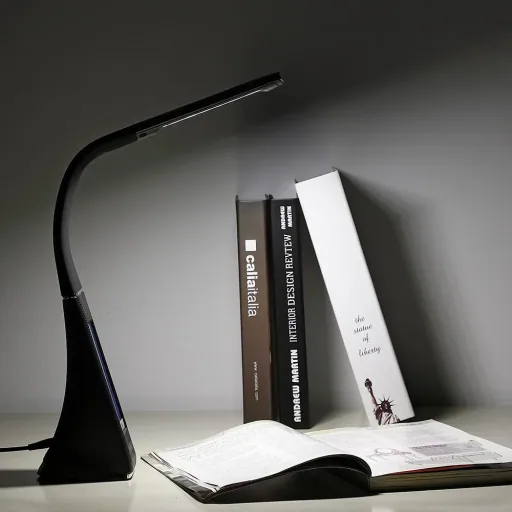 LED table lamp Lilly black