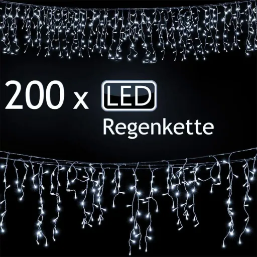 Christmas lights - 200 LEDs - 10 m - Indoor and outdoor
