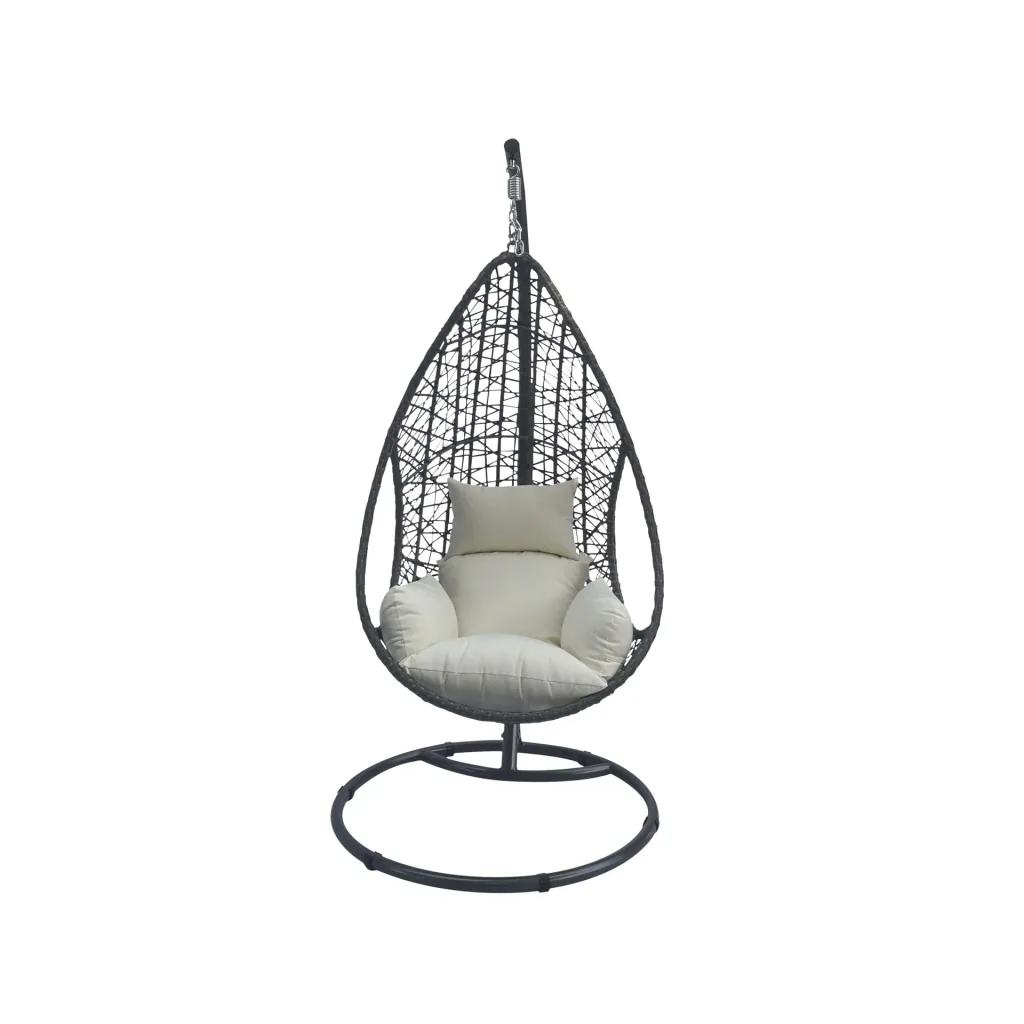 Garden hanging chair "Kuba" - anthracite/white