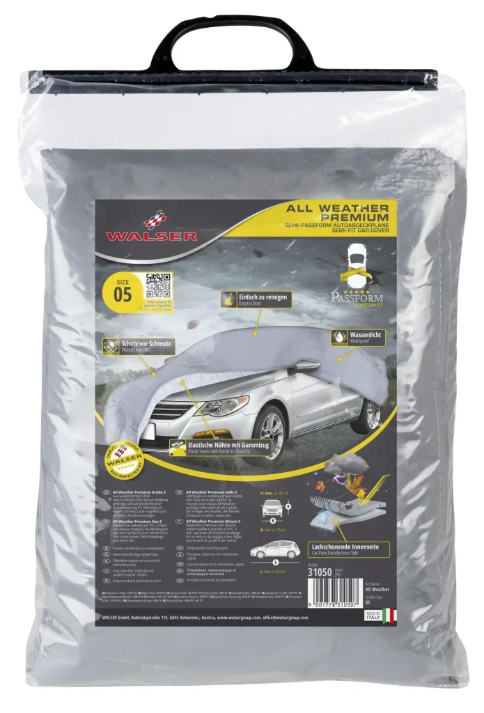 All-weather car cover - Size 5 - 452x176x145cm - PVC coated