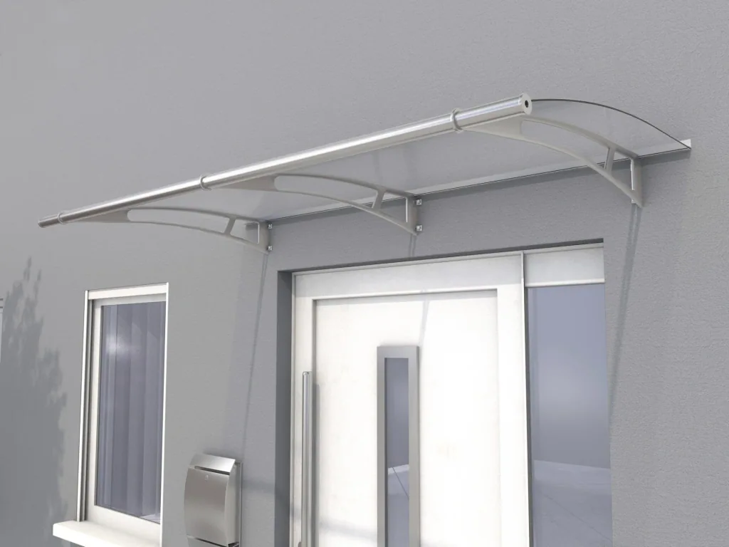 Canopy L 190, 190 x 95 x 17 cm, stainless steel, 4 mm clear