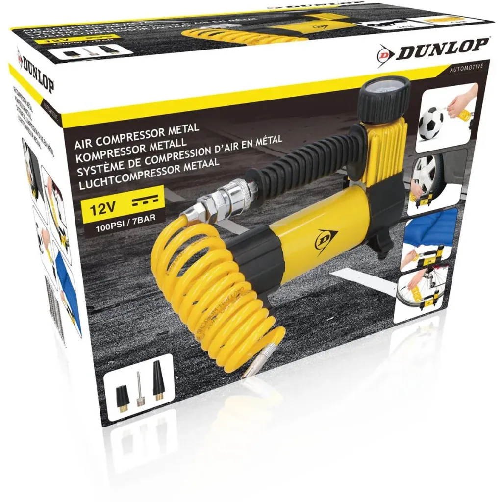 Mini compressor - 12V - Incl. 3 adapters - via cigarette lighter