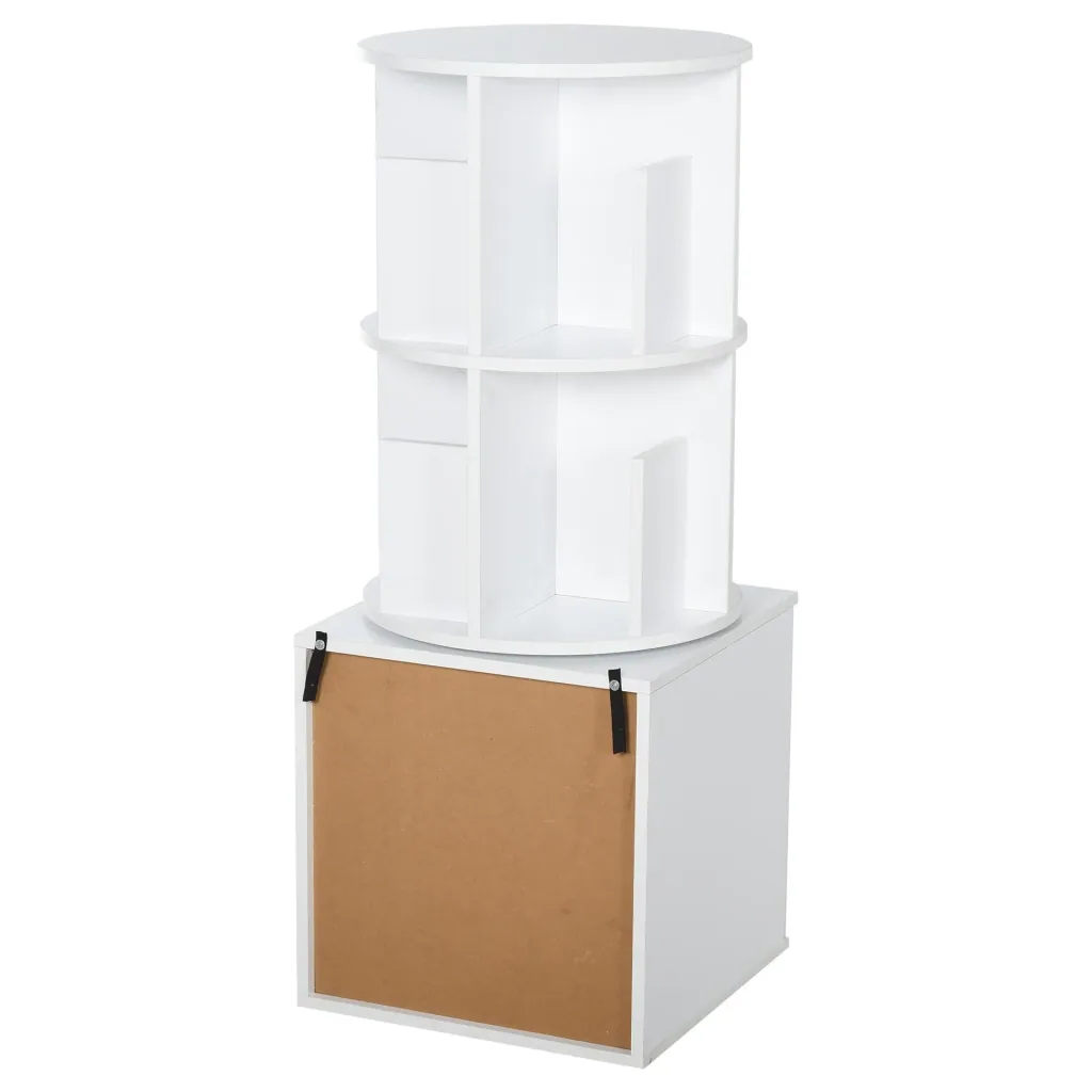 Rotating bookshelf 360°, white