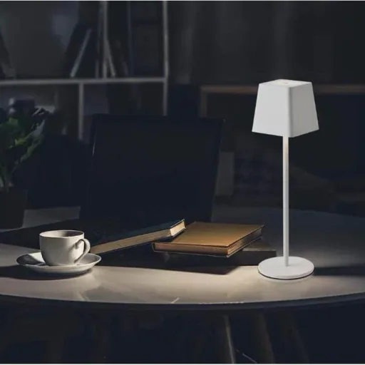VT-7563 Table Lamp - 3000K - Dimmable by Touch - Rechargeable - White