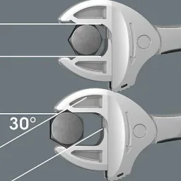 Self-adjusting open-end wrench set, 4 pieces