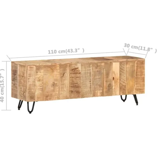 TV cabinet 110x30x40 cm solid mango wood