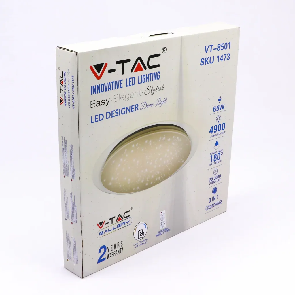 VT-8501 LED ceiling light with remote control - 65W - color temperature adjustable - F500