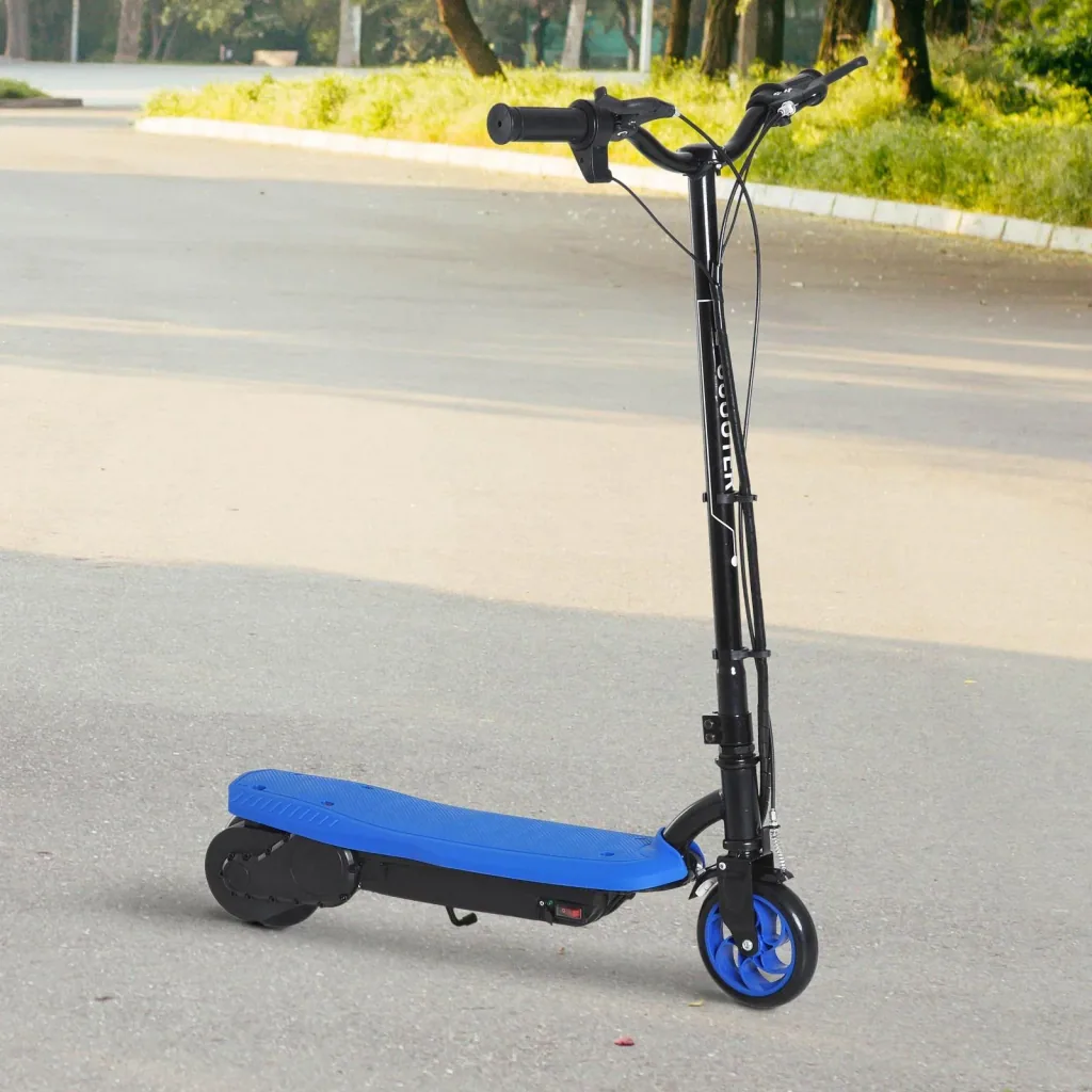 E-Scooter Kick Scooter Children's Scooter Children Scooter Metal Blue