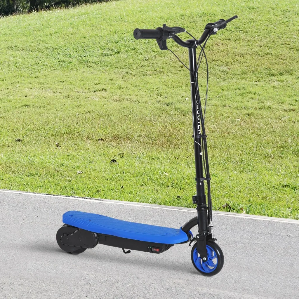E-Scooter Kick Scooter Children's Scooter Children Scooter Metal Blue