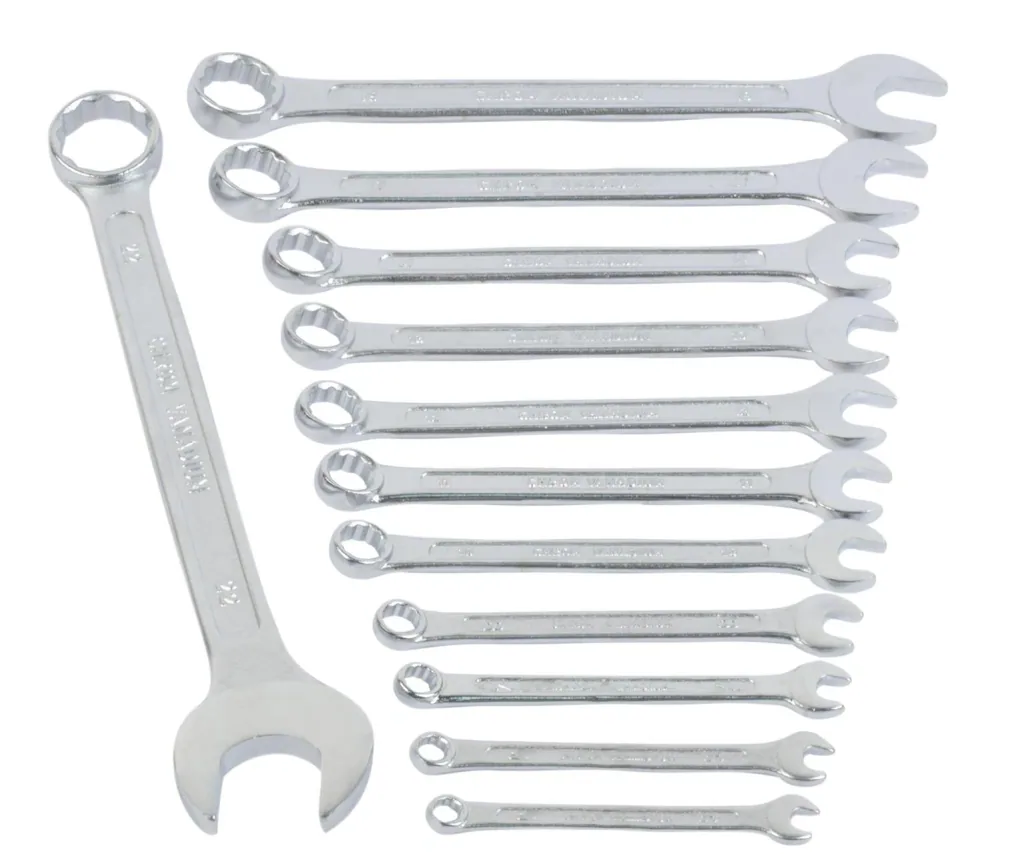 12-piece combination wrench set, 6-22 mm