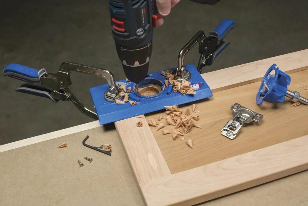 Hinge drilling template