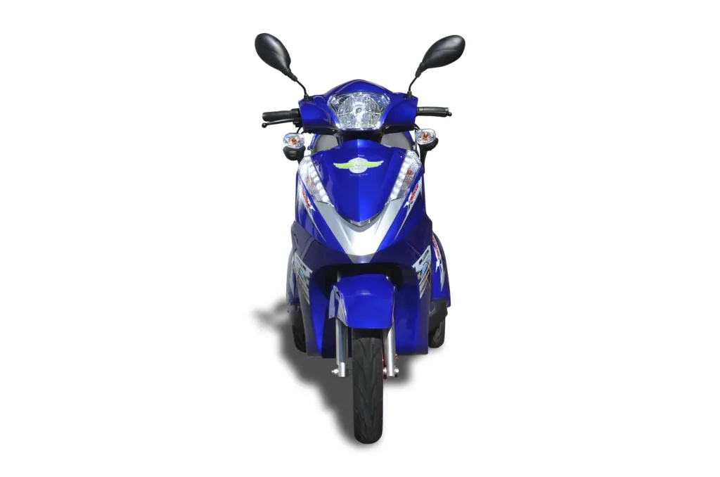 Electric tricycle blue - removable Li-Io battery 20 Ah - 25 km/h - senior mobility