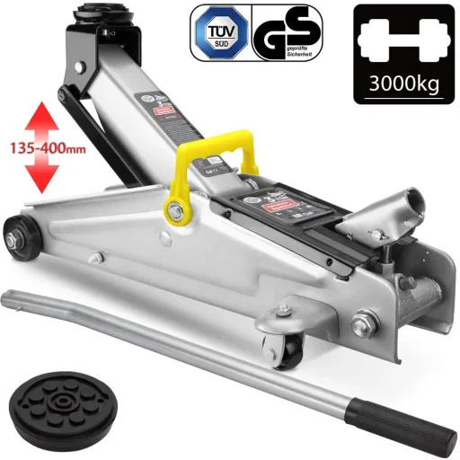 Hydraulic jack with 3 ton lifting capacity