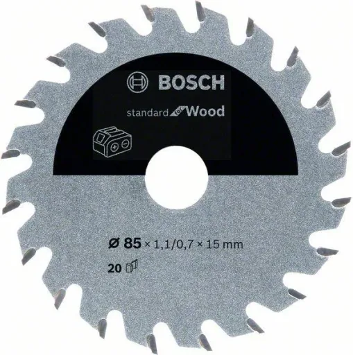 Circular saw blade for cordless saws, Standard for Wood, 85 x 1.1/0.7 x 15 mm