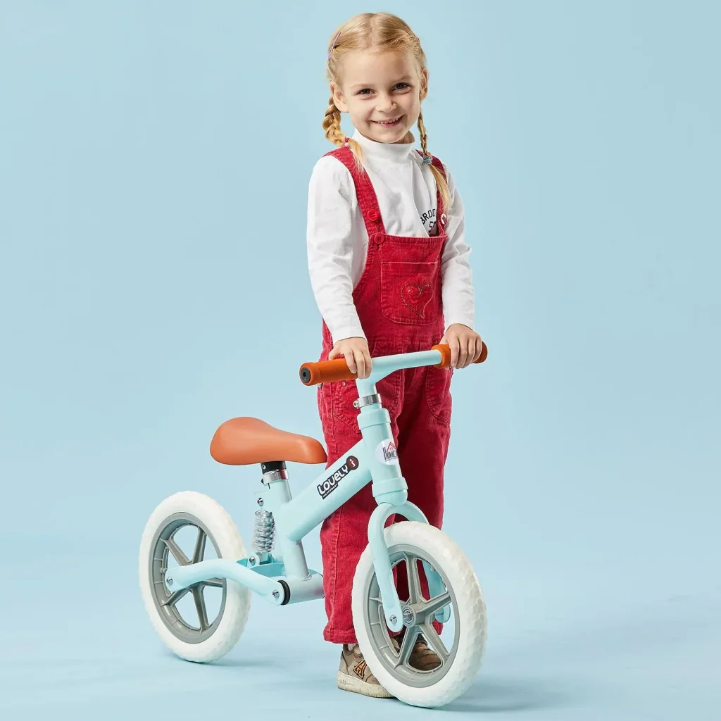 Children's balance bike with shock absorber