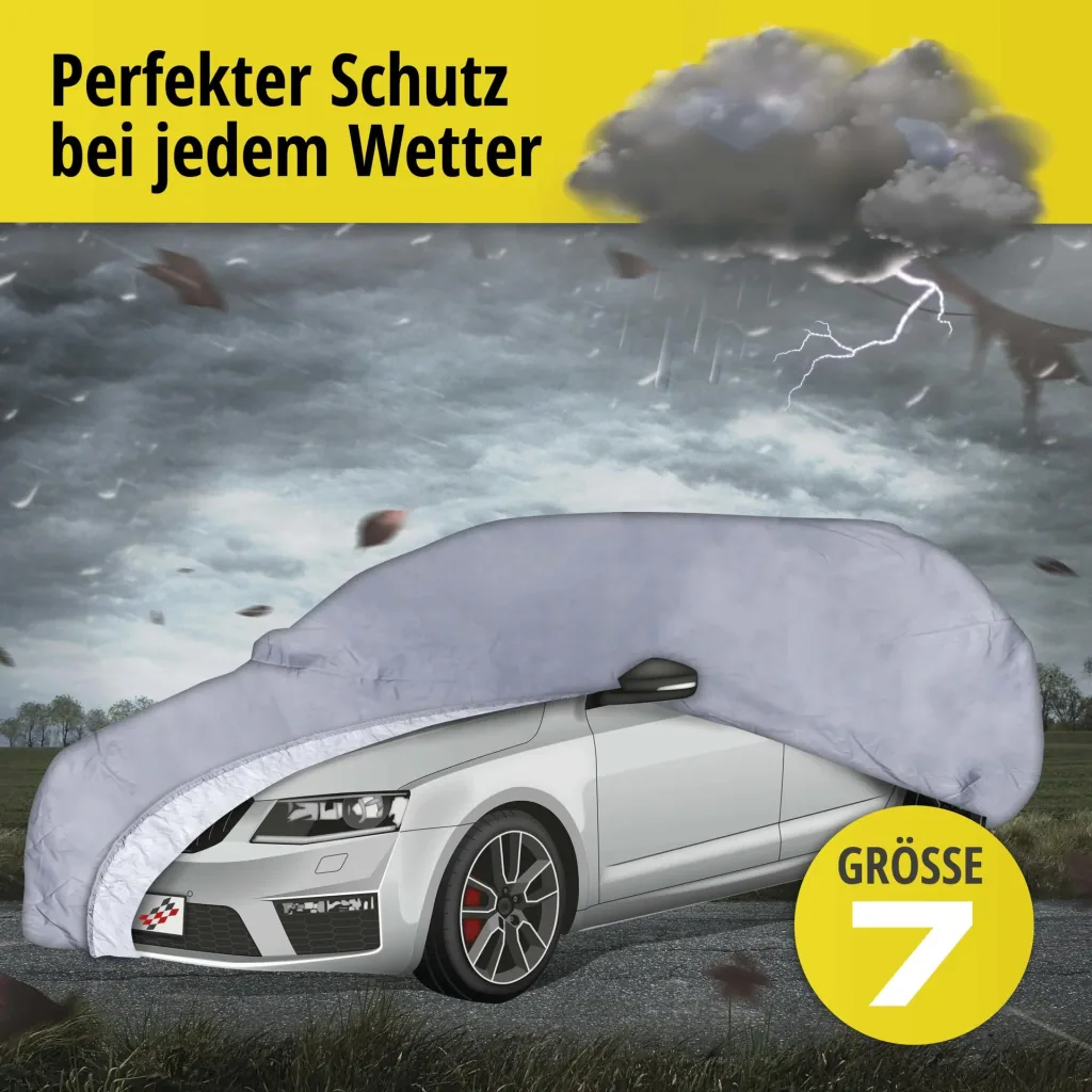 All-weather car cover - Size 7 - 488x176x148cm - PVC coated