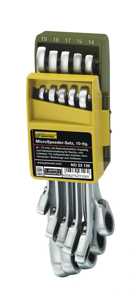 MicroSpeeder set in folding holder, 8-19 mm (10 pieces)