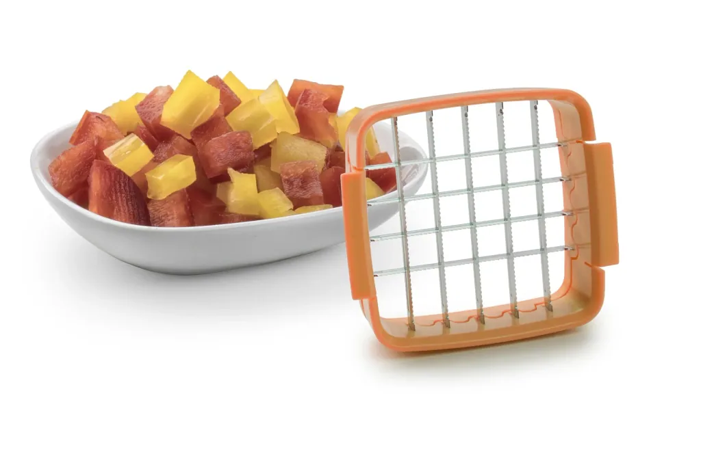 5-in-1 vegetable cutter “Nicer Dicer Quick”, handheld, black/orange, 5-piece