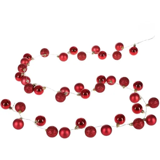 Christmas lights balls 40-LED - red - 2m