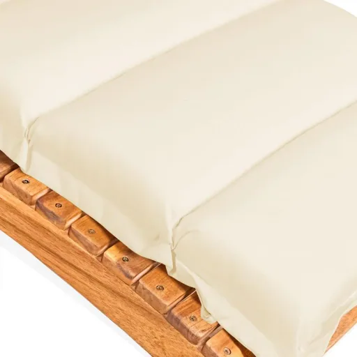 Garden cushion - For lounger - With cushion - 183x56x7cm - Cream