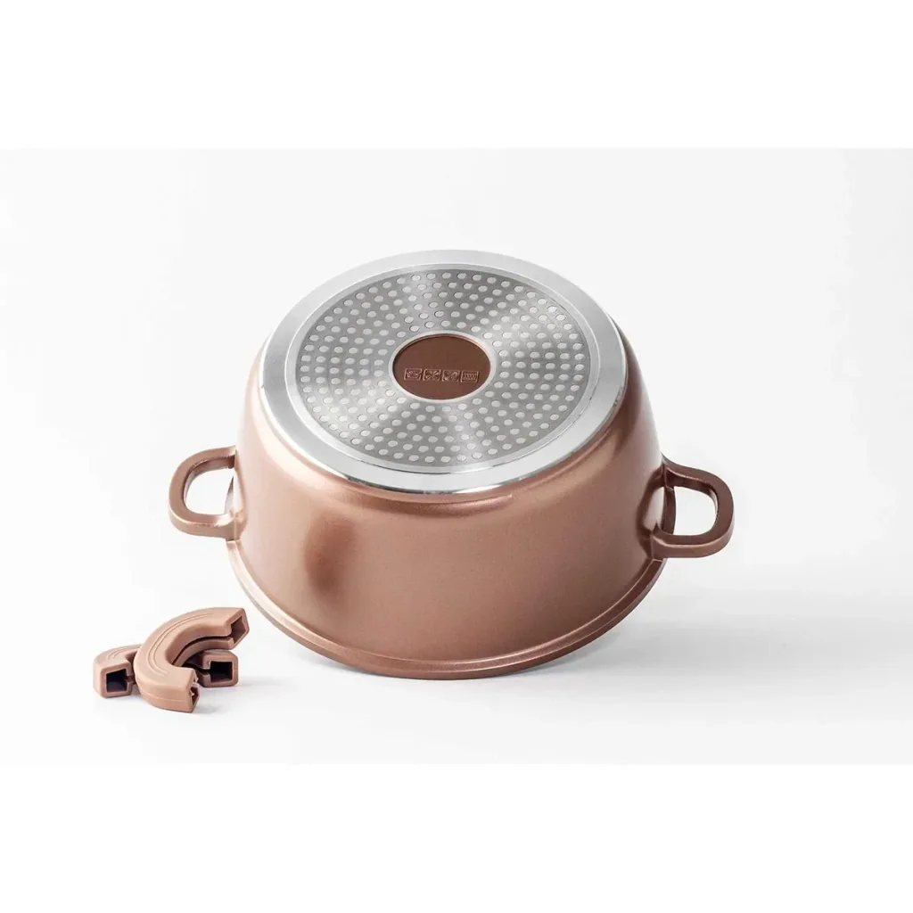 Cooking pot - with lid - 20 cm - copper