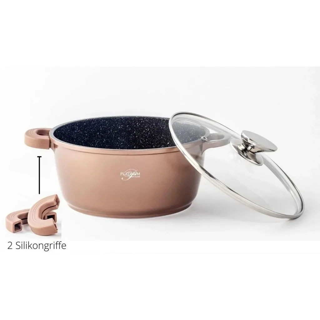 Cooking pot - with lid - 20 cm - copper