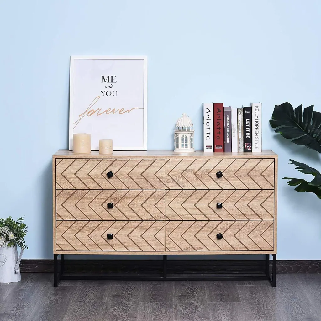 Drawer cabinet in retro design