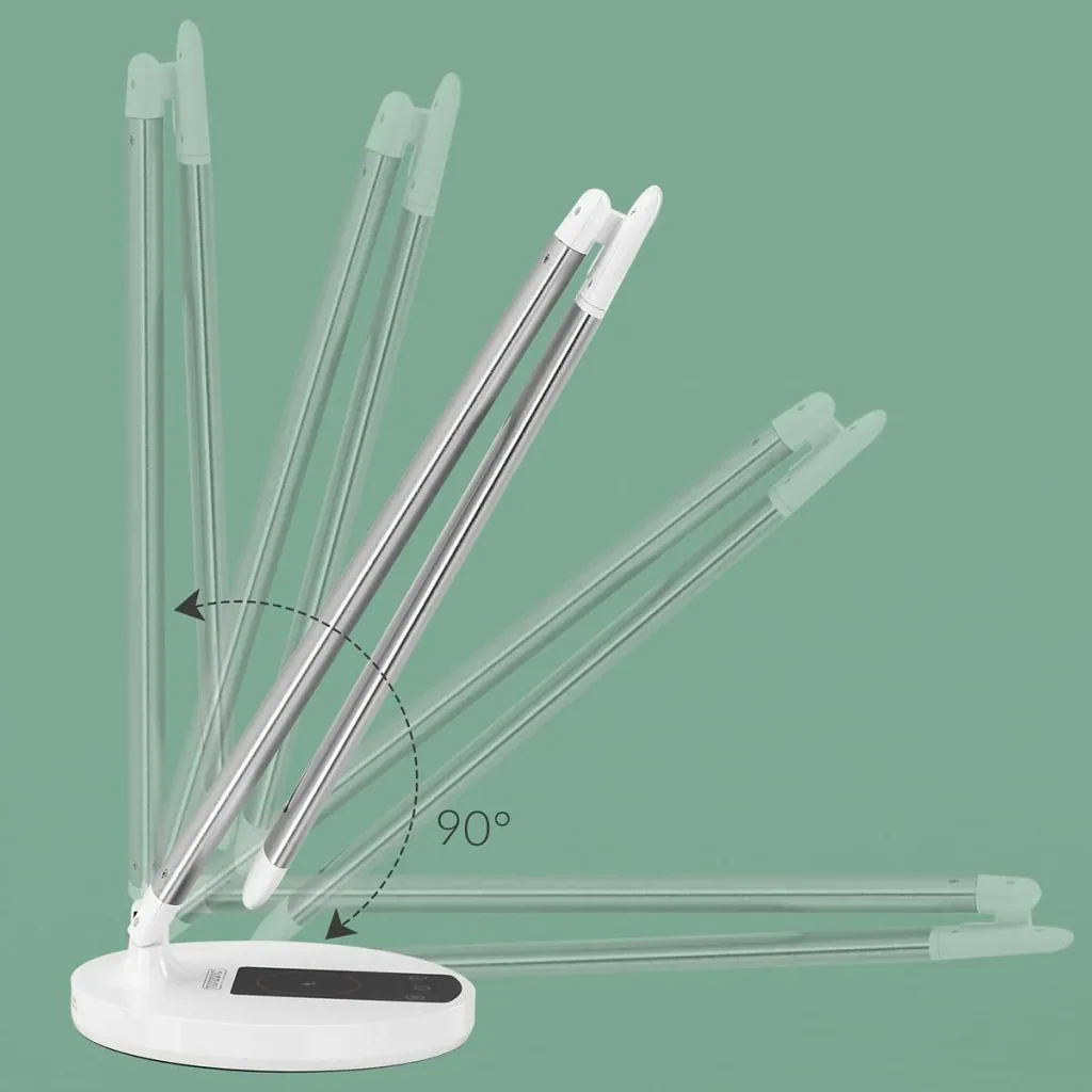 LED table lamp - dimmable - white/silver - 36 x 5 cm