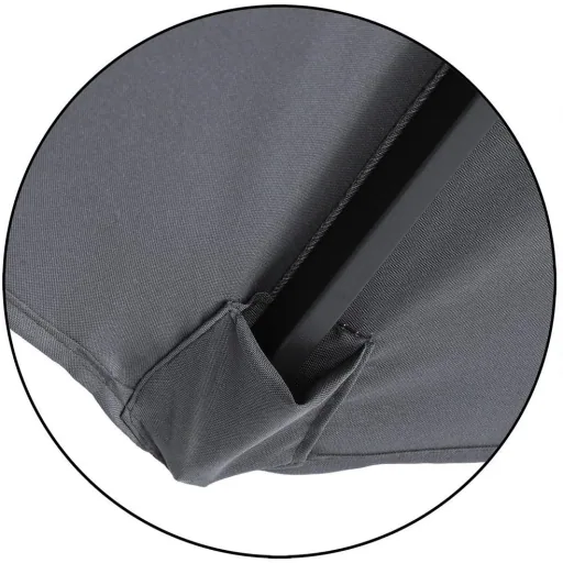 Parasol Haiti with LED lighting, pivoting Anthracite - Ø 3m