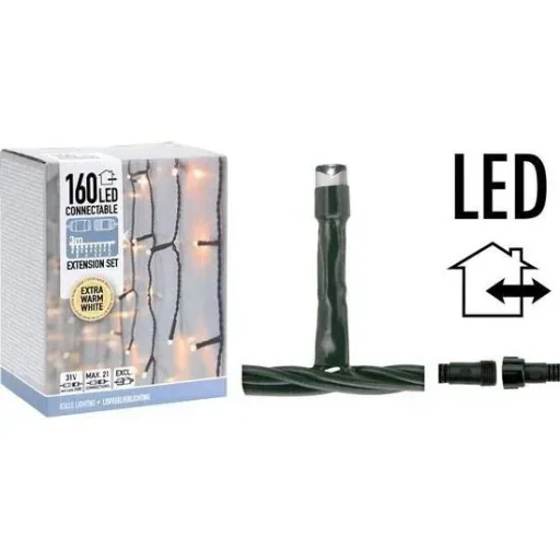 Christmas lights - Linkable - 160 LED - 3 meters - Warm white