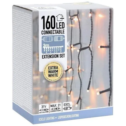 Christmas lights - Linkable - 160 LED - 3 meters - Warm white